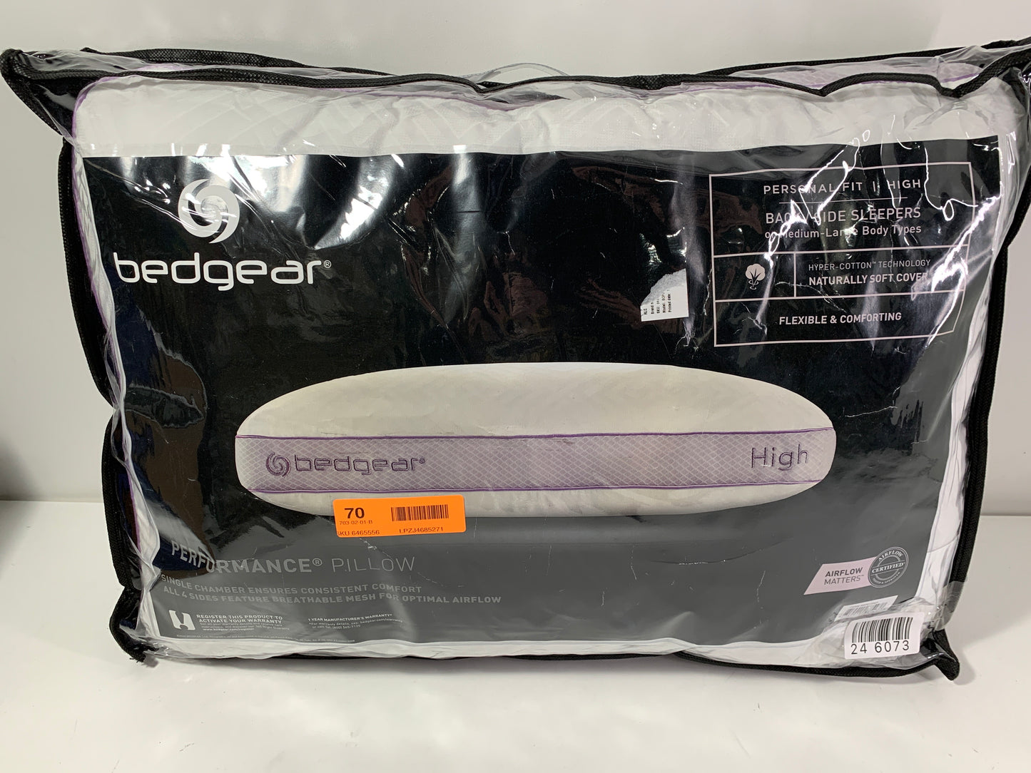 Bedgear - High Pillow (20x 26) - White