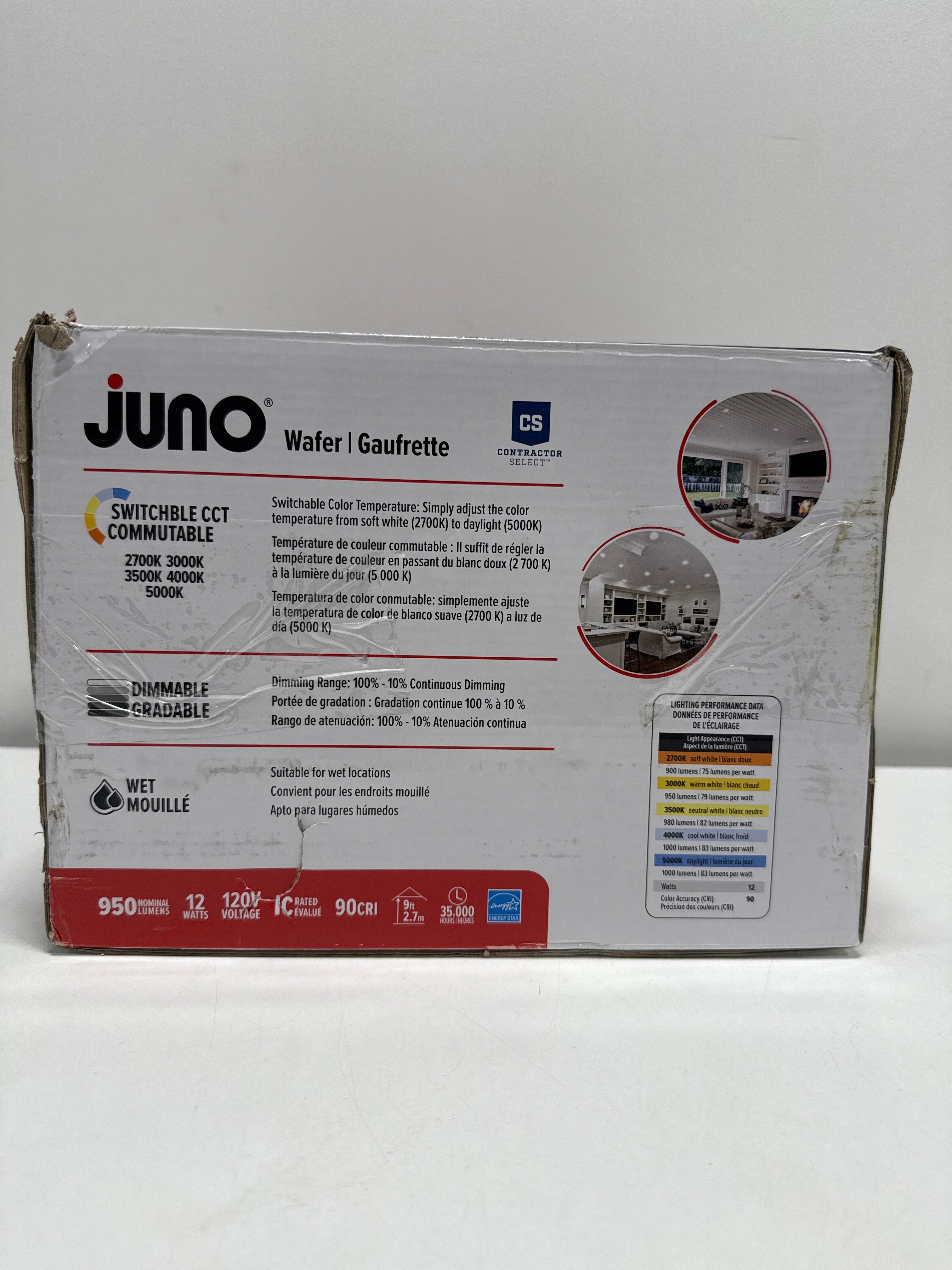 Juno Lighting Wf6 Sww5 90Cri Cp6 M2 Contractor Select Wafer 6 Wide Switchable Cct