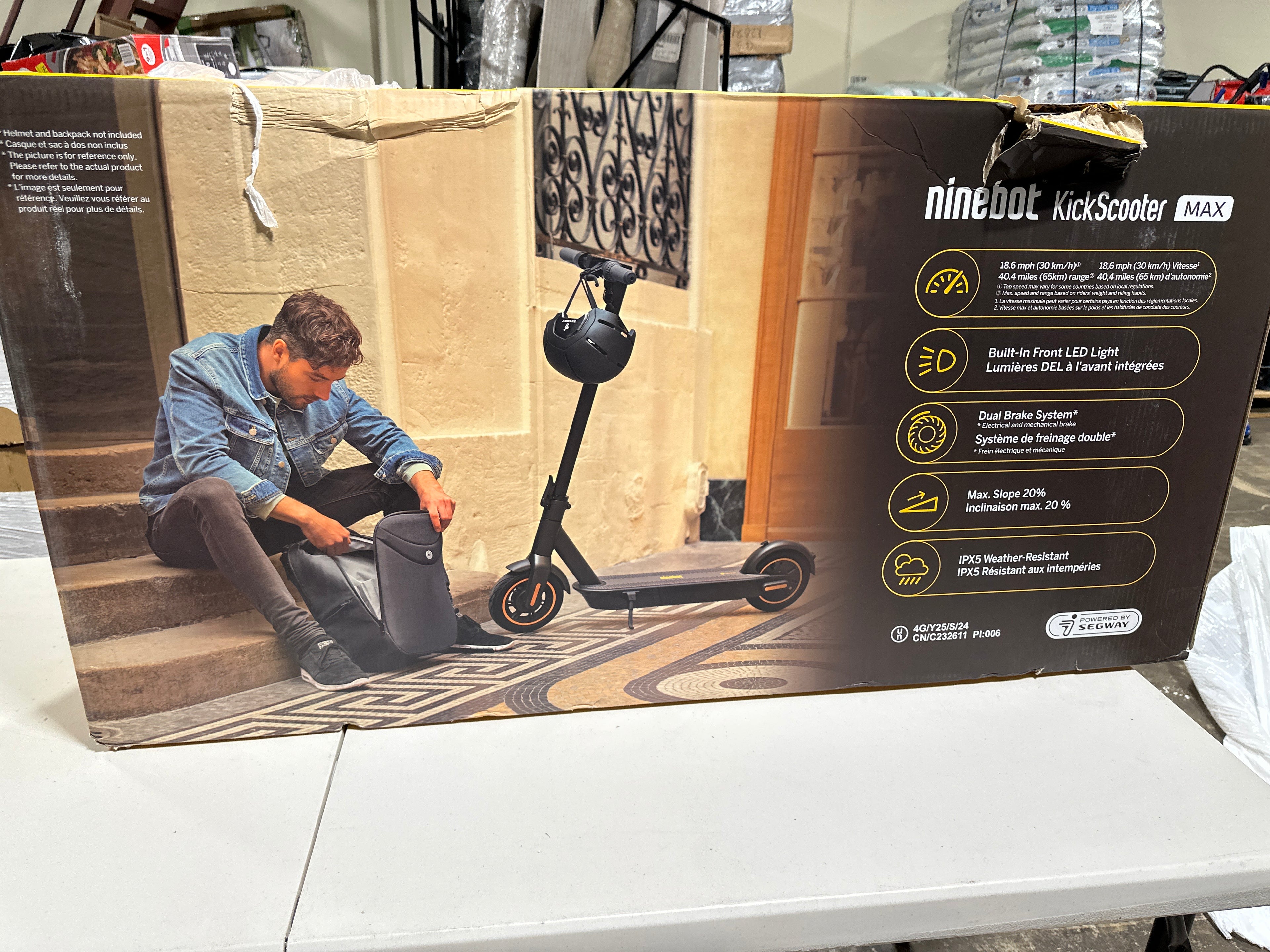 Segway - Max G30P Electric Kick Scooter Foldable Electric Scooter w/40.4 mi Max Operating Range & 18.6 mph Max Speed