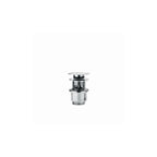 WS Bath Collections Linea 53991 Linea 1-1/4’’ Pop-up Drain with Click-Clack and Overflow Polished Chrome Sink