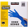 Kirkland Signature Nitrile Exam Gloves, 400-count, Size Large
