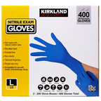 Kirkland Signature Nitrile Exam Gloves, 400-count, Size Large