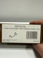 Brizo 699122 Frank Lloyd Wright 4" Center to Center Drawer Pull Luxe Gold Cabinet Hardware Pulls Handle