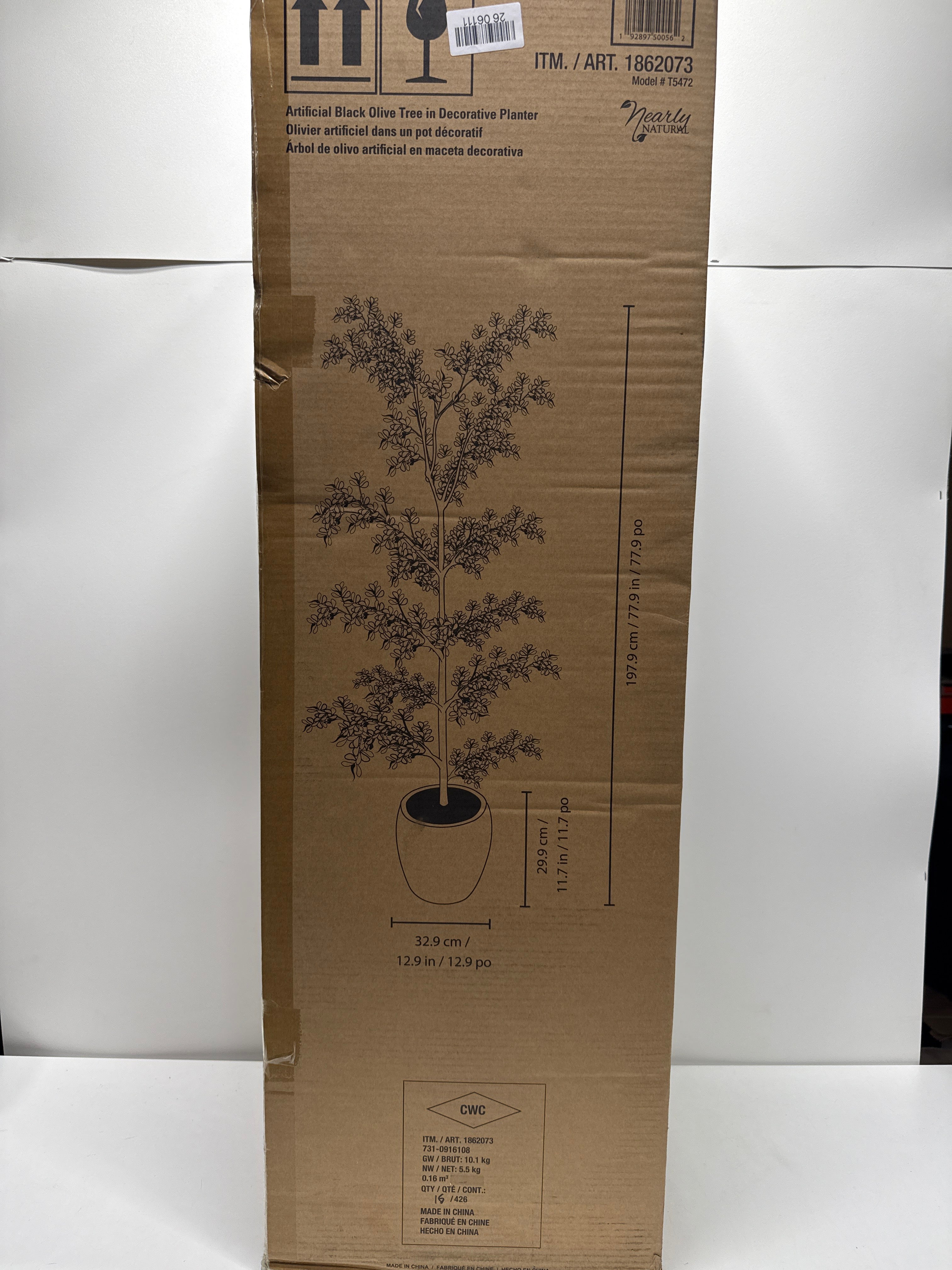 Nearly Natural Faux 6.5' Black Olive Tree