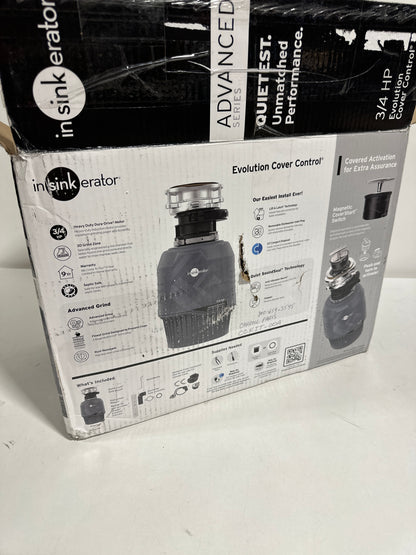 Missing Parts See Desc InSinkErator Evolution 3/4 HP Intermittent Feed Garbage Disposal - *Plumbing