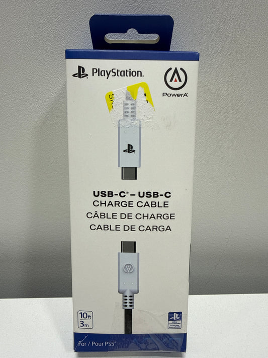 PowerA - USB-C to USB-C 10 Ft. Cable for PlayStation5 - Black - *Headphones & Tech Accessories