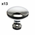 13 x Top Knobs M1305 Egg 1-1/4 Inch Oval Cabinet Knob from the Asbury Collection Polished Nickel Cabinet Hardware Knobs Oval