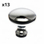13 x Top Knobs M1305 Egg 1-1/4 Inch Oval Cabinet Knob from the Asbury Collection Polished Nickel Cabinet Hardware Knobs Oval