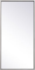 Elegant Lighting MR41428 Eternity 14" W X 28" H Traditional Rectangular Framed Bathroom Wall Mirror Silver Home Decor Mirrors Bathroom Mirror
