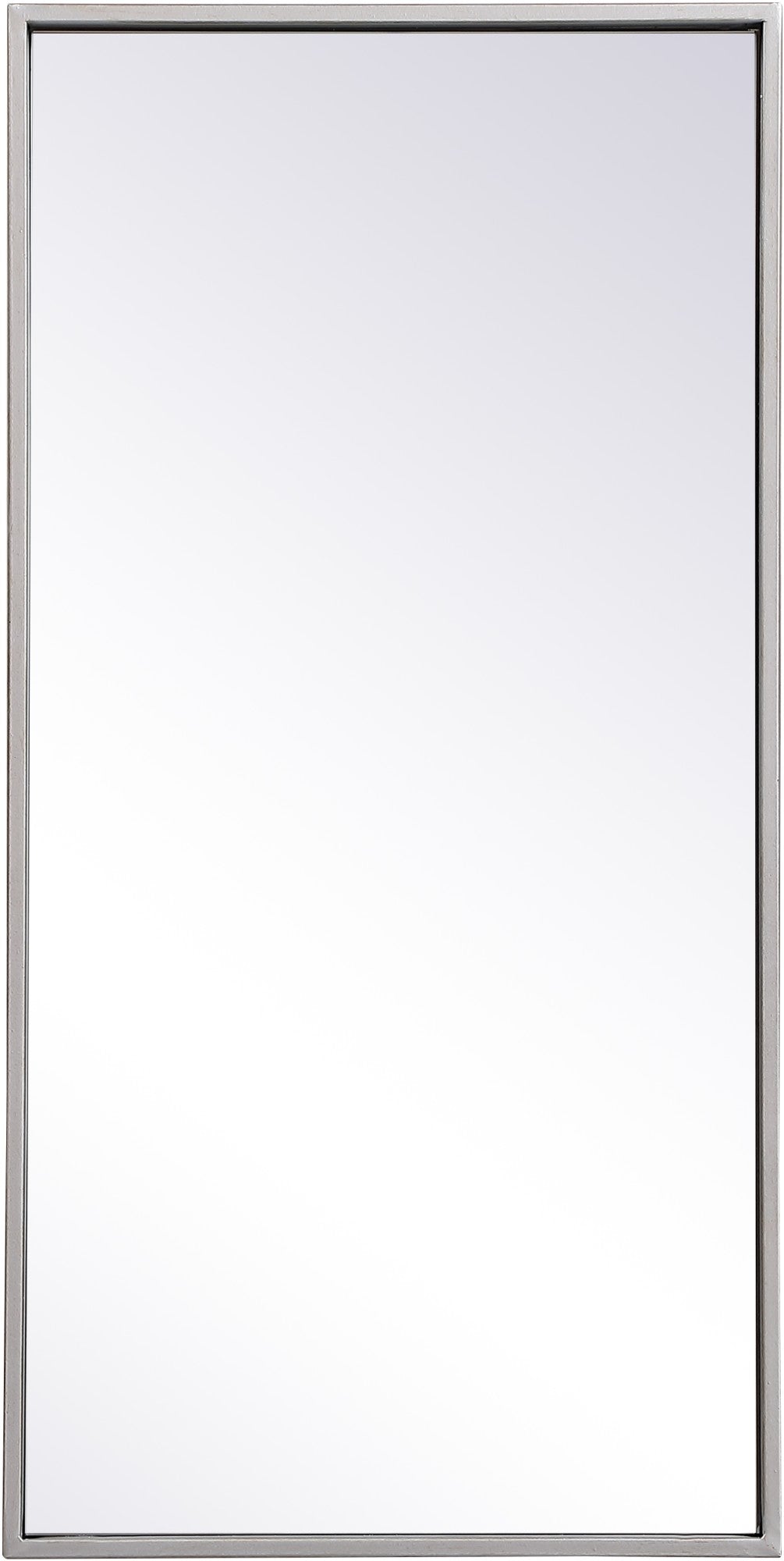 Elegant Lighting MR41428 Eternity 14" W X 28" H Traditional Rectangular Framed Bathroom Wall Mirror Silver Home Decor Mirrors Bathroom Mirror