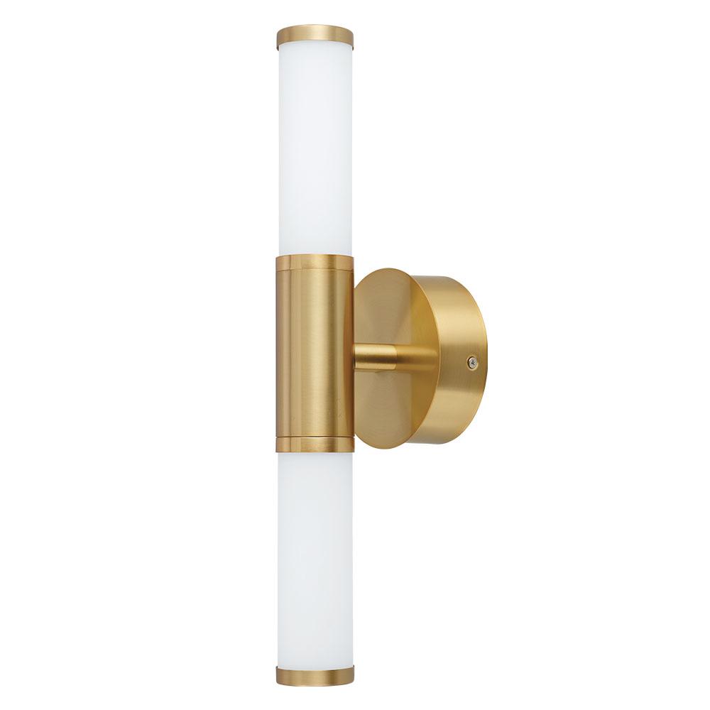 EGLO Palmera 17" Modern Vanity Light Damp Certificated Wall Sconce Bathroom Dimmable LED Mirror Lighting Fixture, Gold