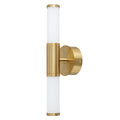 EGLO Palmera 17" Modern Vanity Light Damp Certificated Wall Sconce Bathroom Dimmable LED Mirror Lighting Fixture, Gold