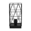 Simple Designs Black Geometric Square Metal Table Lamp - *Furniture & Organization