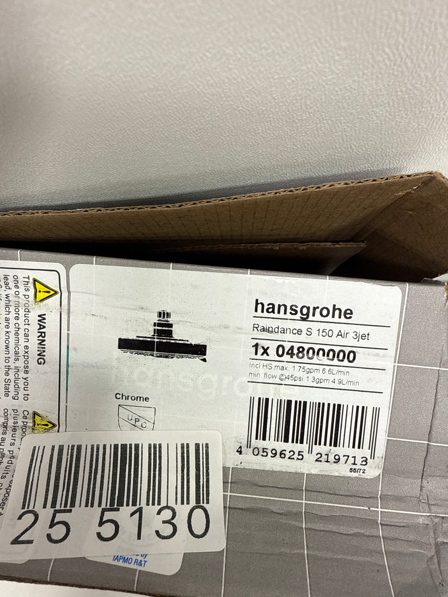 Hansgrohe 04800 Raindance S 1.75 GPM 3-Jet Shower Head with AirPower