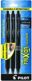 PILOT FriXion Clicker Erasable Refillable & Retractable Gel Ink Pens