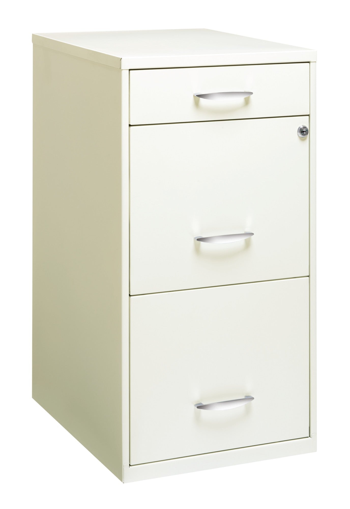 Dent Space Solutions 3 Drawer Letter Width Vertical File Cabinet with Pencil Drawer White