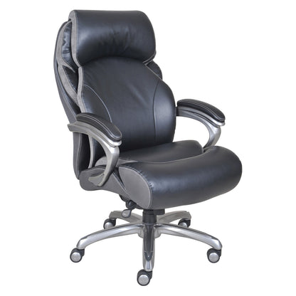 Serta Big & Tall Ergonomic Bonded Leather Swivel Executive Chair, Black (44954)