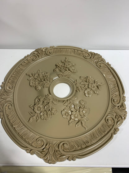 Chip 26"OD x 3 3/4"ID x 1 1/2"P Attica with Rose Ceiling Medallion (Fits Canopies up to 4 1/2"), Hand-Painted Mississippi Mud