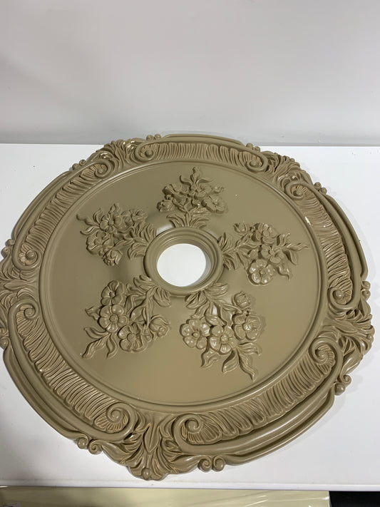 Chip 26"OD x 3 3/4"ID x 1 1/2"P Attica with Rose Ceiling Medallion (Fits Canopies up to 4 1/2"), Hand-Painted Mississippi Mud