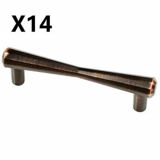 14 x Melrose 3-3/4 in. (96 Mm) Bronze with Copper Highlights Cabinet Drawer Pull