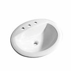 PROFLO PF19168 Rockaway 19" Oval Vitreous China Drop in Bathroom Sink