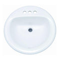 PROFLO PF194R Rockaway 19’’ Circular Vitreous China Drop in Bathroom Sink with Overflow - *Plumbing