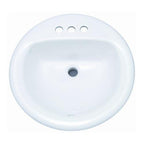 PROFLO PF194R Rockaway 19’’ Circular Vitreous China Drop in Bathroom Sink with Overflow - *Plumbing