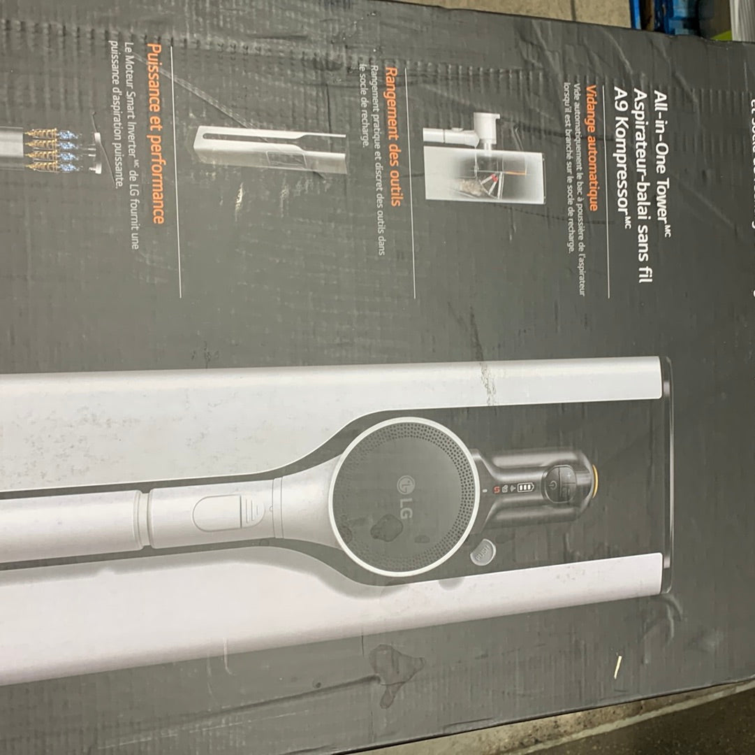 LG - CordZero All-in-One Cordless Stick Vacuum with Dual Floor Max Nozzle - Essence White