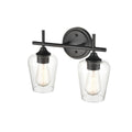 ML Lighting 9702-MB Transitional Two Light Vanity from Ashford Collection Finish, Matte Black