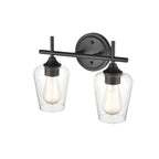 ML Lighting 9702-MB Transitional Two Light Vanity from Ashford Collection Finish, Matte Black