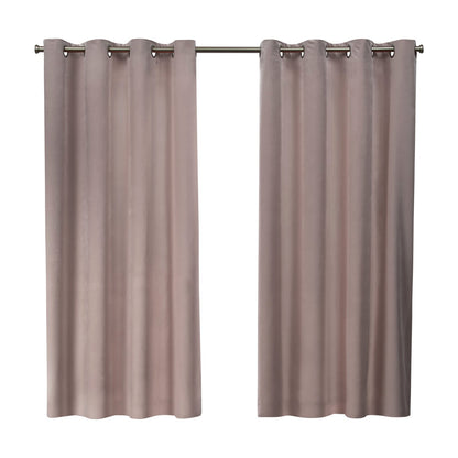 Paquete de 2 cortinas de terciopelo pesado para ventana Exclusive Home, rosa, 54 x 84