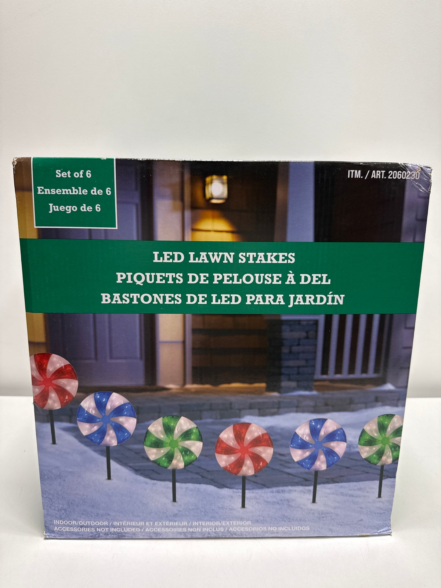 Kirkland Peppermint LED Lawn Stakes Set of 6 - *Christmas & Seasonal