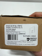 Kwikset 258SQT-S Downtown Low Profile Single Cylinder Deadbolt with SmartKey Technology Satin Chrome