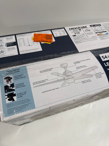 Mena 54 in. White Color Changing Integrated LED Indoor/Outdoor Matte White Ceiling Fan with Light Kit and Remote Control