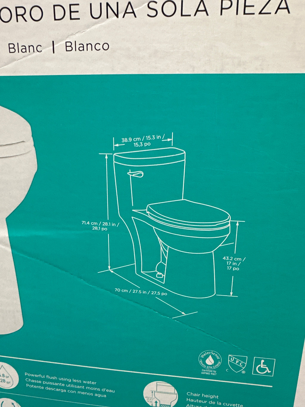 WaterRidge One-piece Elongated Toilet - *Plumbing