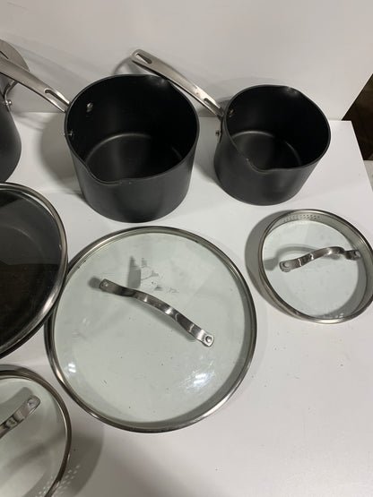 Used Kirkland Signature 12-piece Hard Anodized Cookware Set