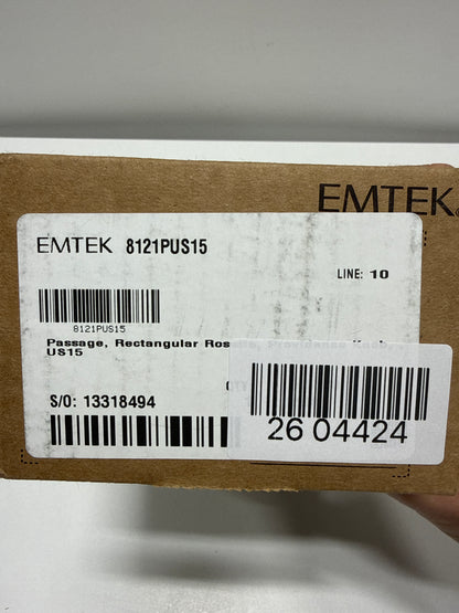 Emtek Providence passage Knob with Rectangular Rosette 8121PUS15