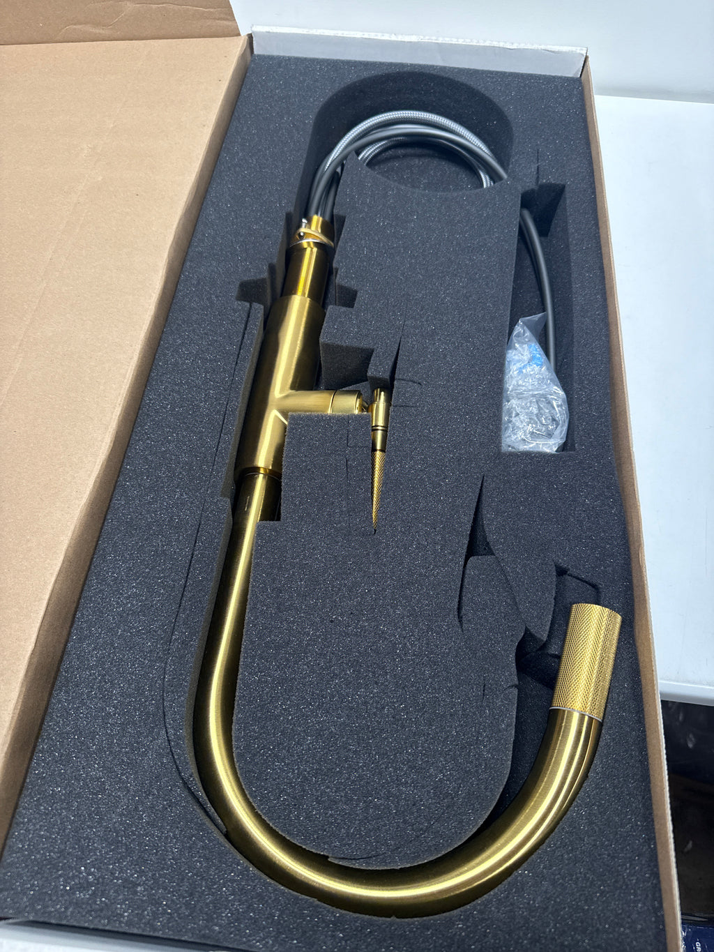 Newport Brass 3290-5113 Muncy 1.8 GPM Single Hole Pull Down Kitchen Faucet Satin Gold