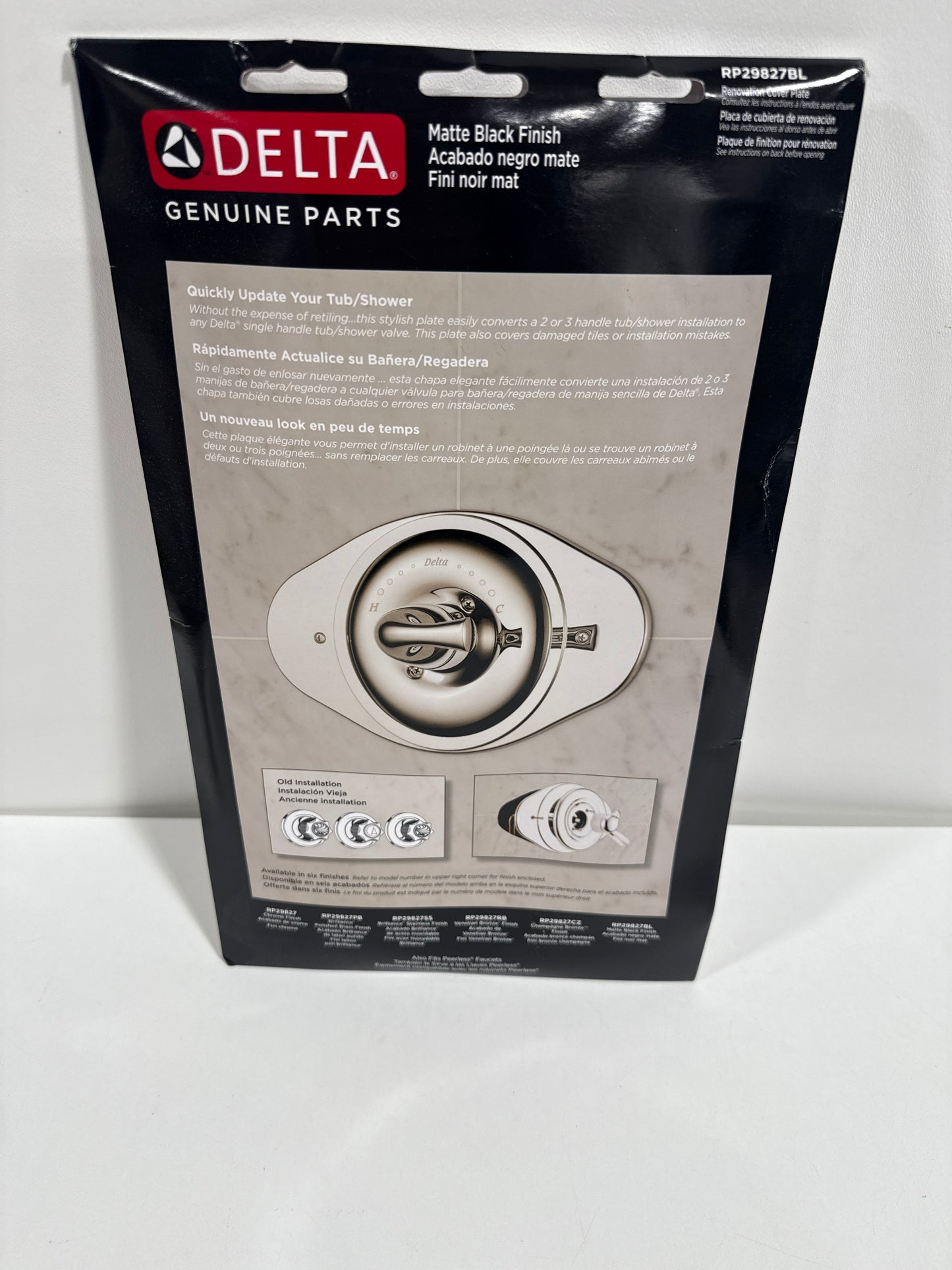 Delta RP29827 Shower Renovation Cover Plate BL