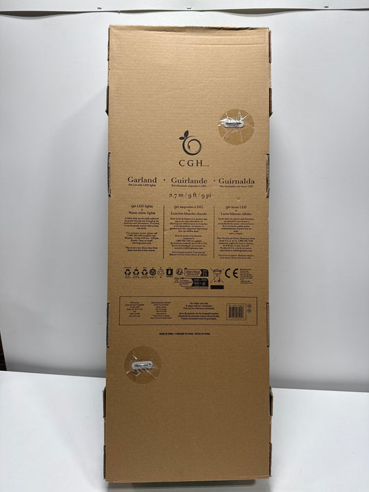 Kirkland 9’ Decorated Garland with Pre-Lit Micro LED LIghts Assorted Colors - *Christmas & Seasonal