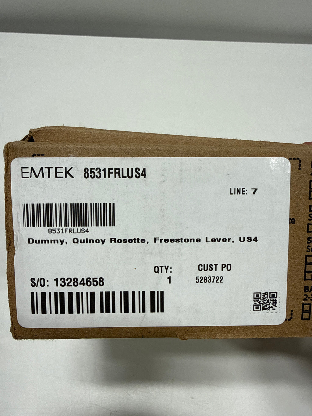 Scratch Emtek Freestone Non-Turning Two-Sided Dummy Door Lever Set with Quincy Rose from the Urban Modern Collection
