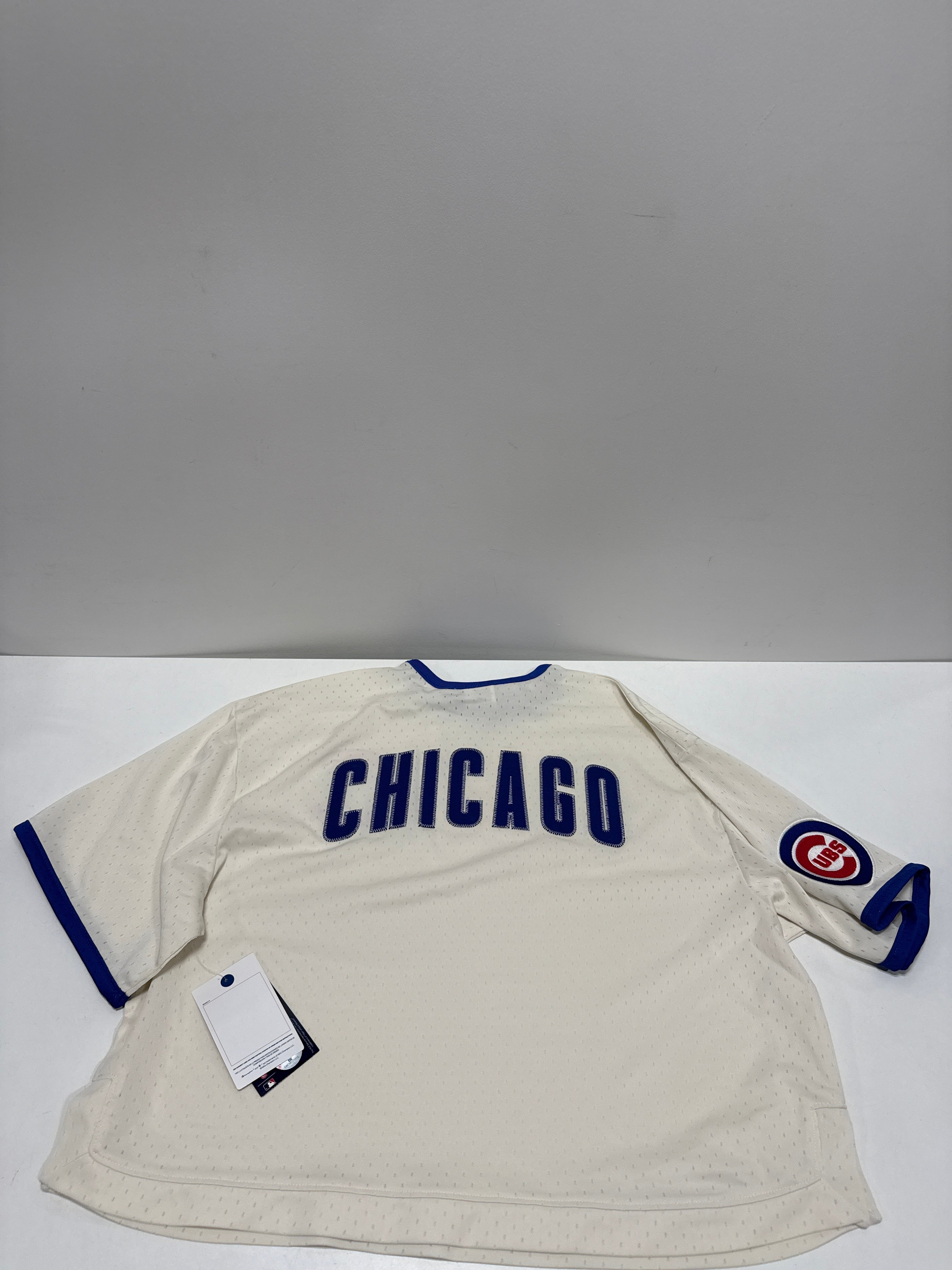 MLB Chicago Cubs Women's Champion Antique White Mesh Jersey - M