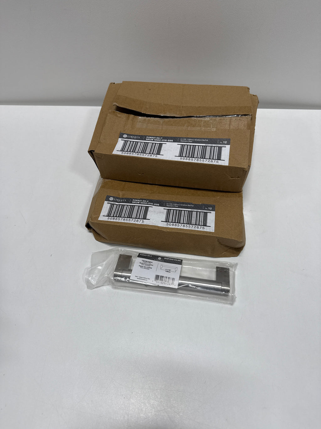 21 x Stratford 5-1/16 in. (128 Mm) Modern Cabinet Drawer Bar Pull in Stainless Steel