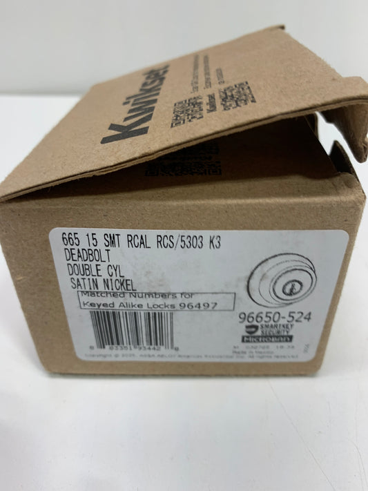 Scratch Kwikset 665-S Double Cylinder Deadbolt - Nickel
