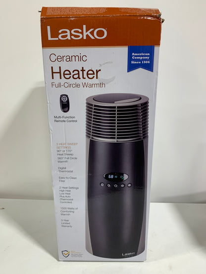 No Remote Lasko 1500-Watt Ceramic Tower Electric Space Heater with Thermostat