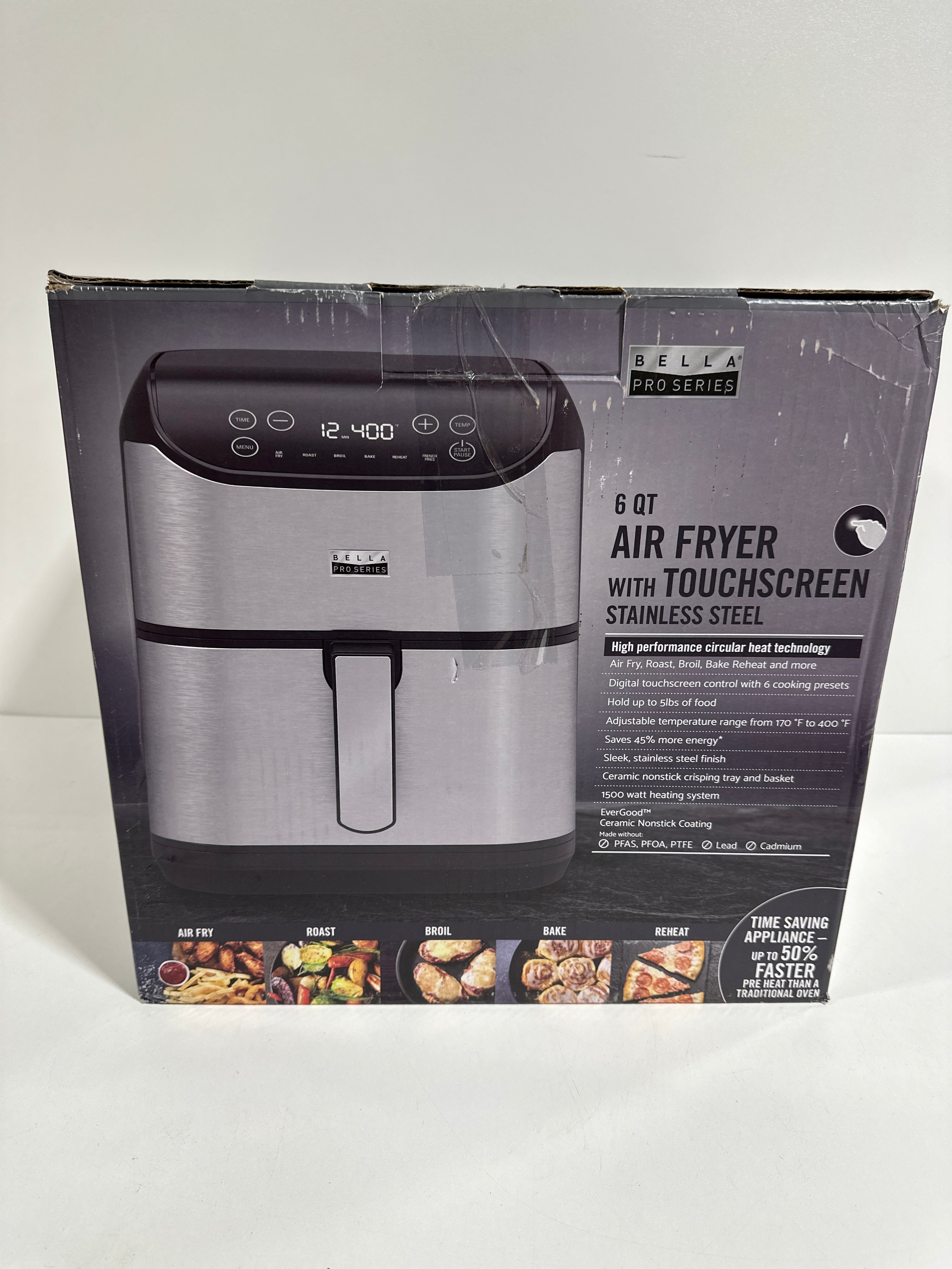 Bella PRO - 6-qt. Touchscreen Air Fryer - Stainless Steel - *Kitchen Appliances