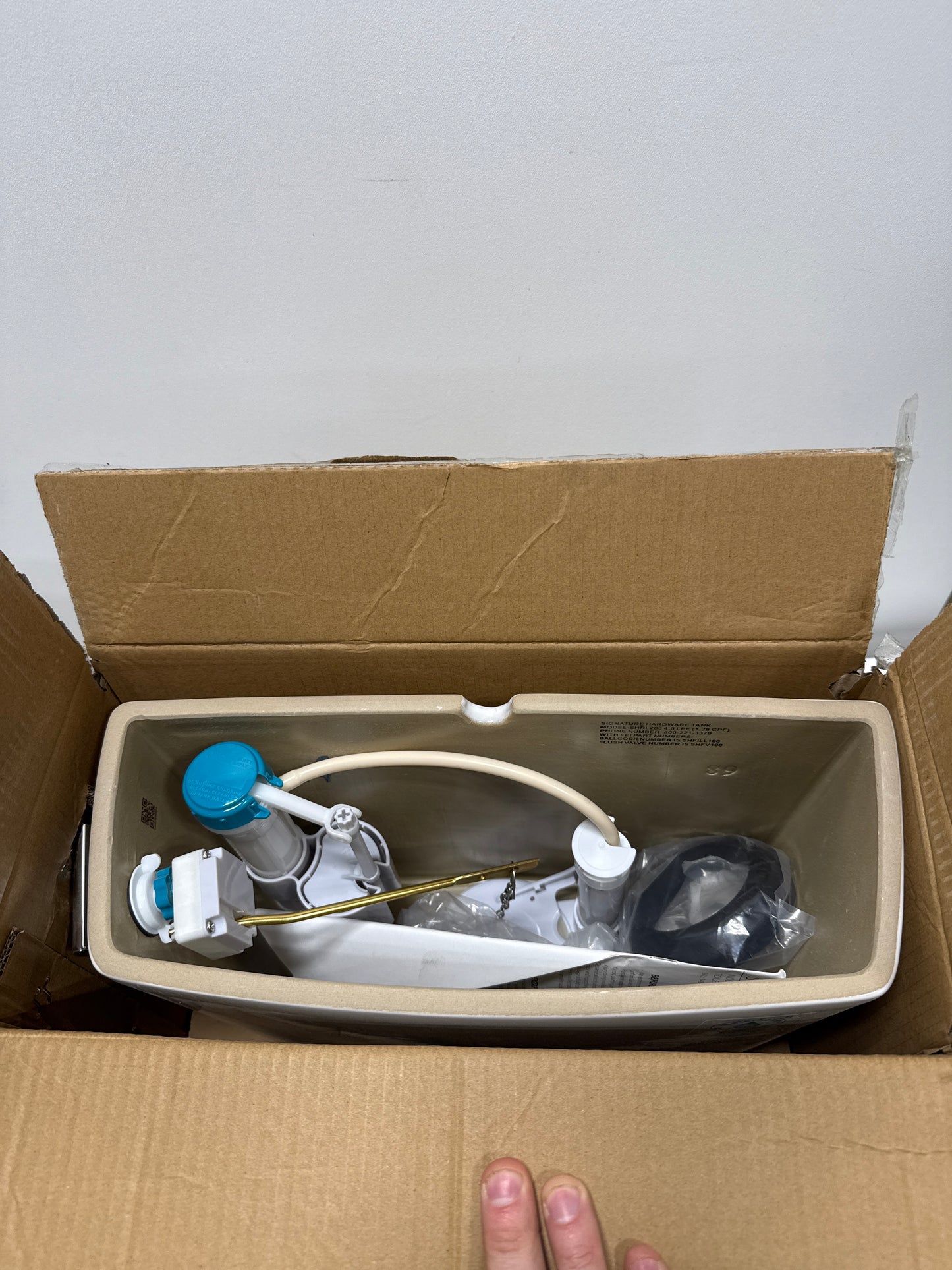 Signature Hardware Rilla Compact Toilet Tank & Lid  Model: SHRL200WH