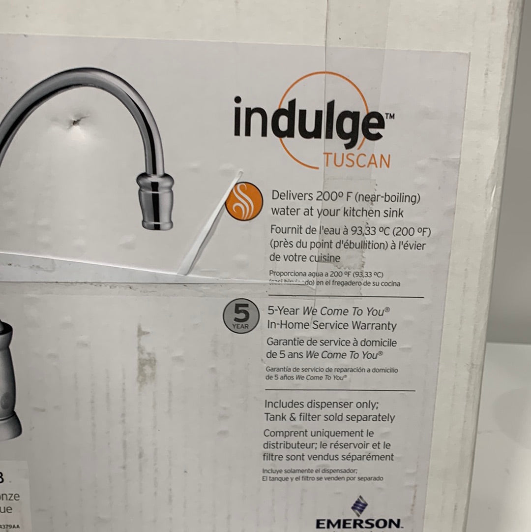 InSinkErator Indulge Instant Hot Water Dispenser, Double Handle Hot and Cold - Less Tank