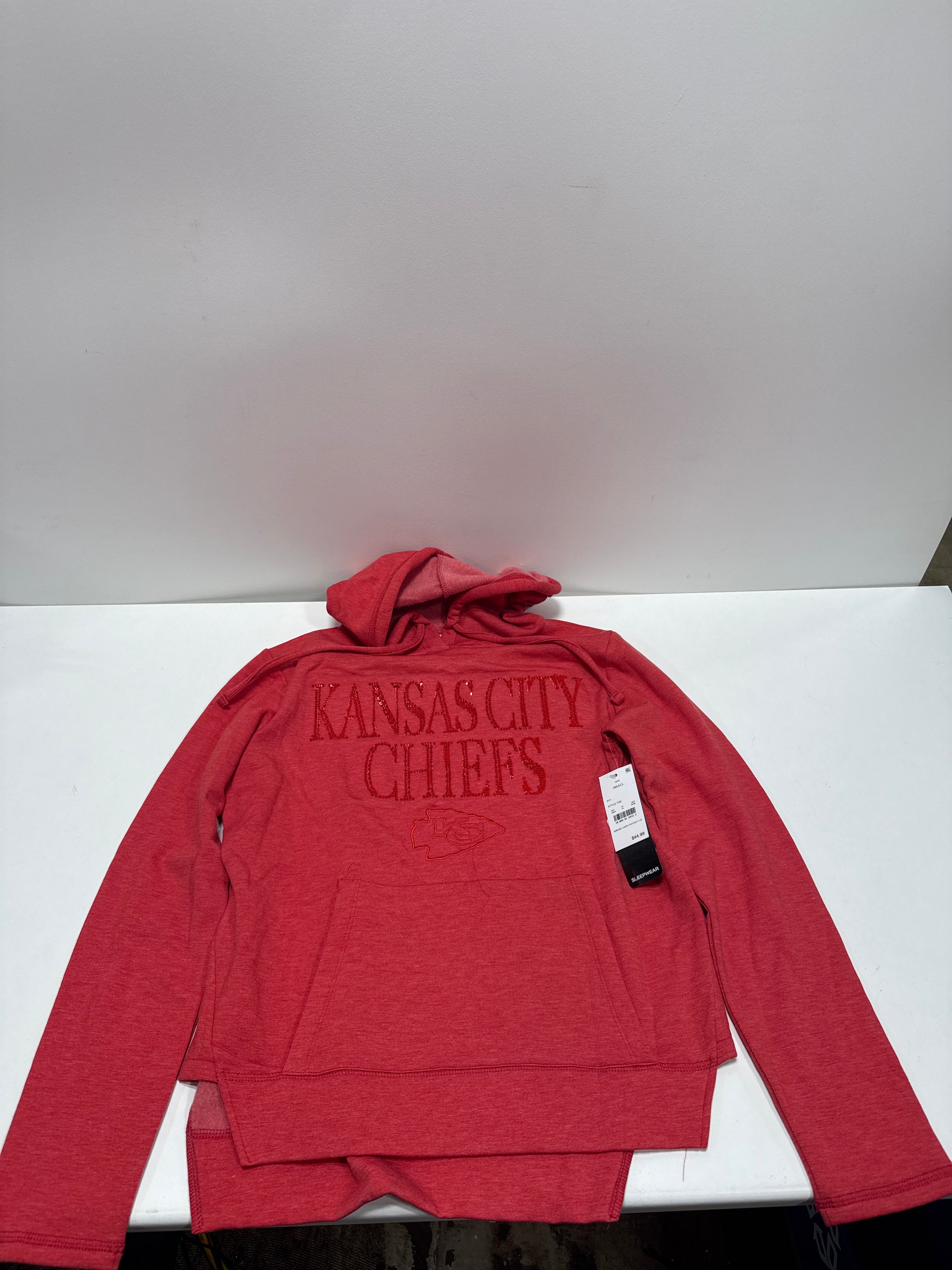 NFL Kansas City Chiefs Women's Sequin Hooded Sweatshirt