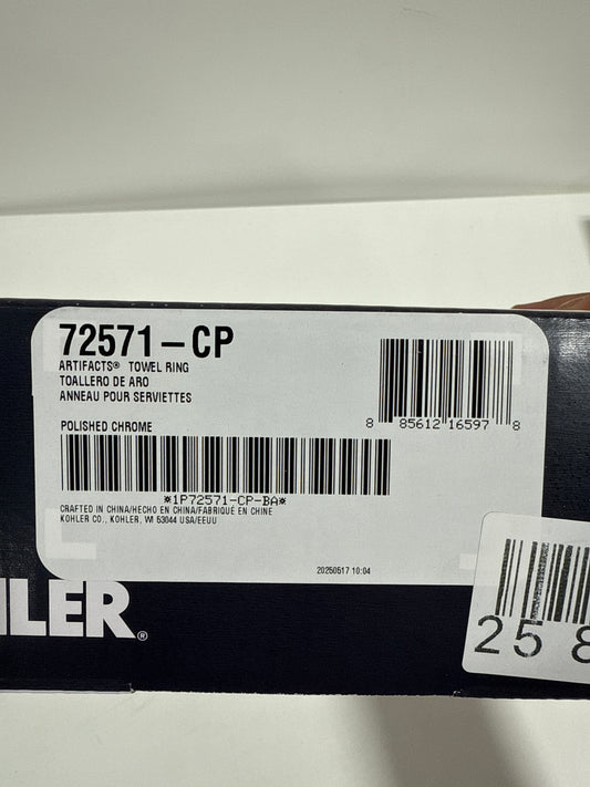 Artifacts Towel Ring in Polished Chrome